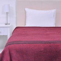 Frazada Poliéster Plumetti 1,5 Plazas Lineas Rojo