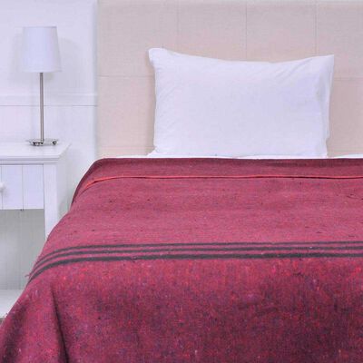 Frazada Poli&eacute;ster Plumetti 1,5 Plazas Lineas Rojo