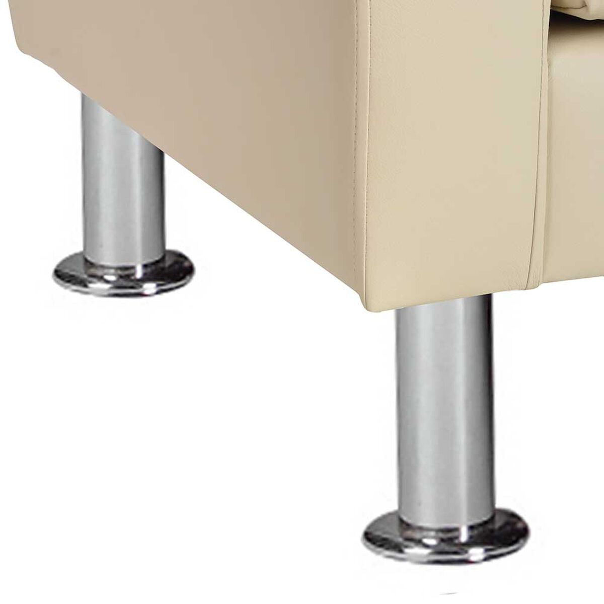 Sofá Bodevir Retro PU 12 3 Cuerpos Beige 