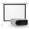 Proyector Portatil Orion 12000lm + Tel&oacute;n 80" El&eacute;ctrico LEVO
