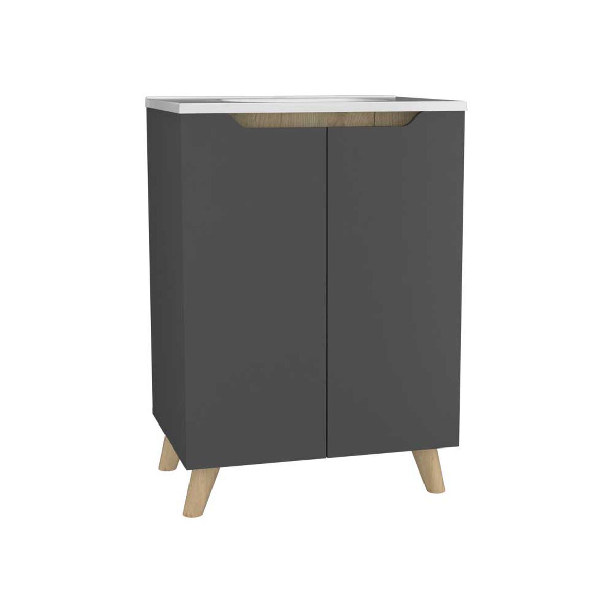 Mueble Lavamanos TuHome Laurent 1 Puerta Plomo