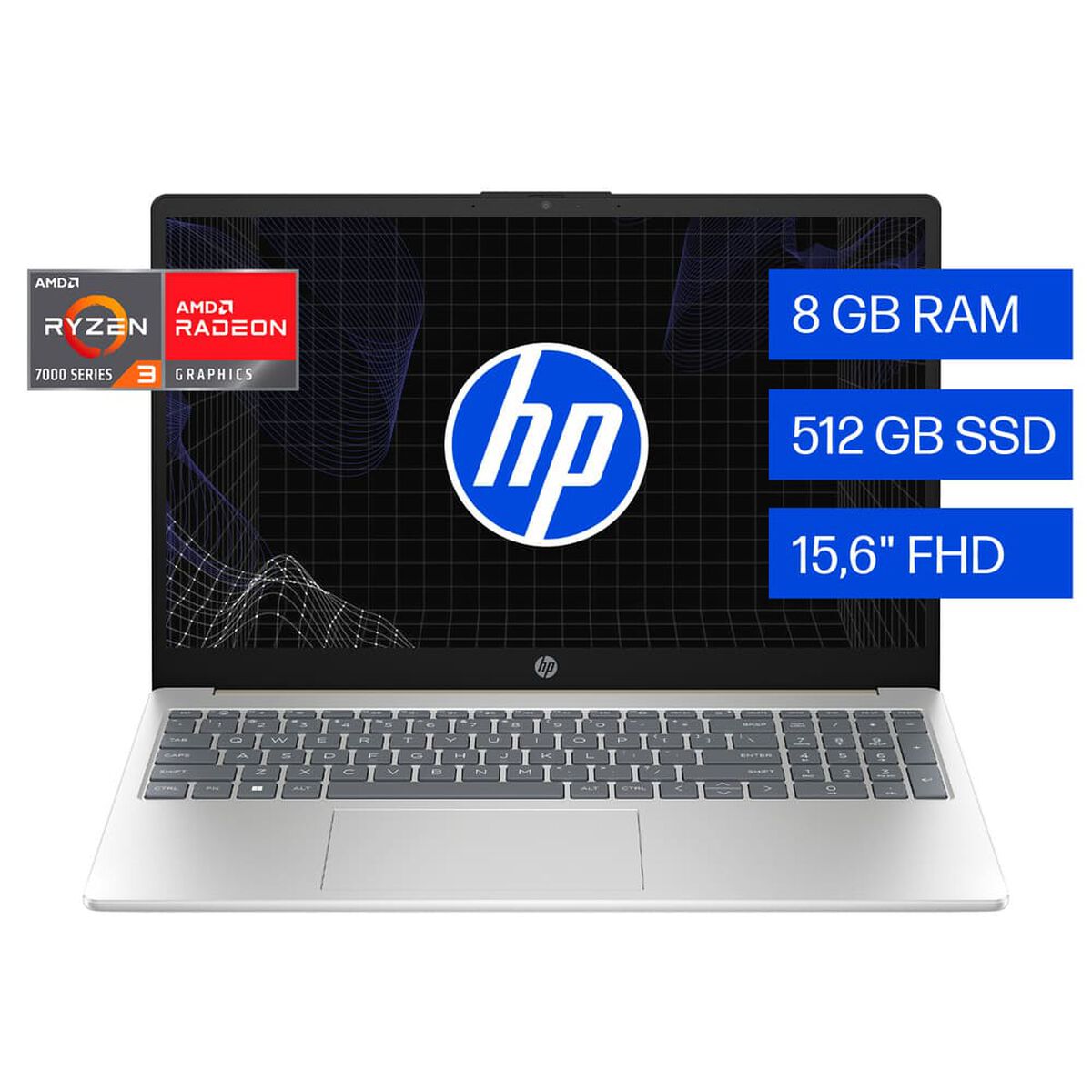 Notebook HP 15-15-FC0043la AMD Ryzen 3 8GB 512GB SSD 15,6"