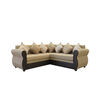 Seccional Almore Francia 5 Cuerpos Beige Caf&eacute;
