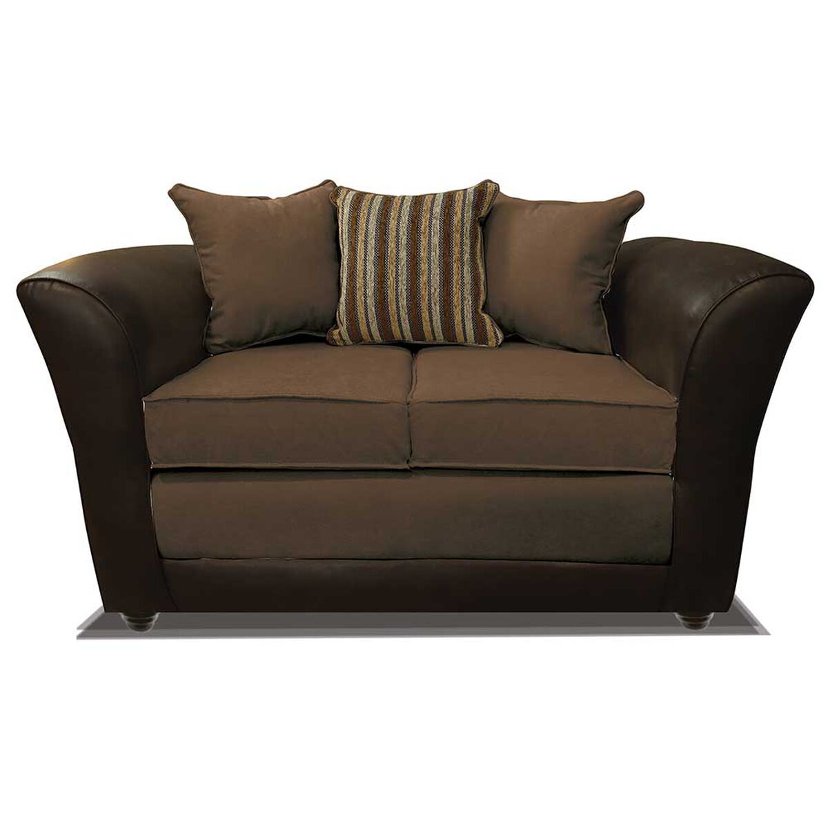 Juego de Living Elegant Detail Minesota Sofá 2 Cuerpos + Dos Sillones 1 Cuerpo Café