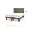 Cama Europea CIC Base Dividida 2 Plazas Cocopedic + Respaldo Milan Olivo