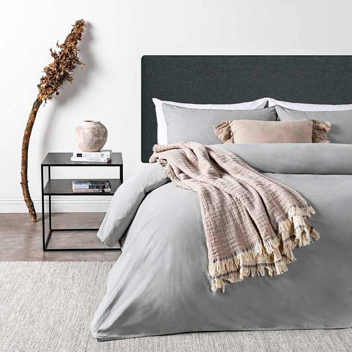 Respaldo Cannon 1,5 Plazas Wall Marengo Gris