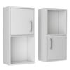 Botiquín Bath 28 + Base Lavamanos + Estante Wc + Auxiliar TuHome BigBath Blanco