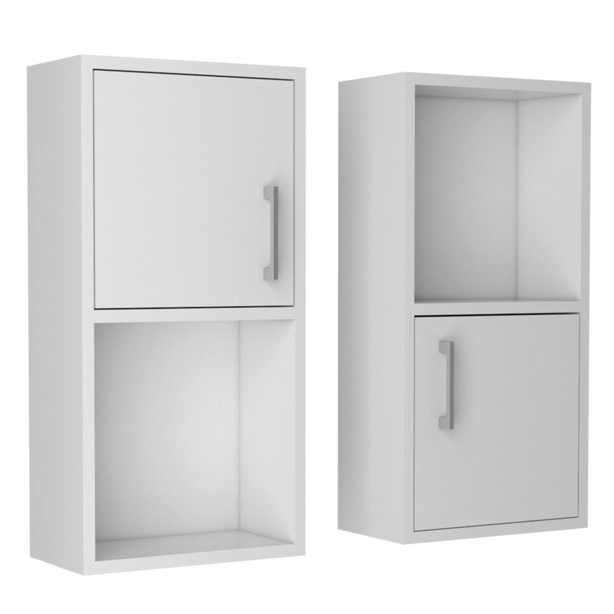 Botiquín Bath 28 + Base Lavamanos + Estante Wc + Auxiliar TuHome BigBath Blanco