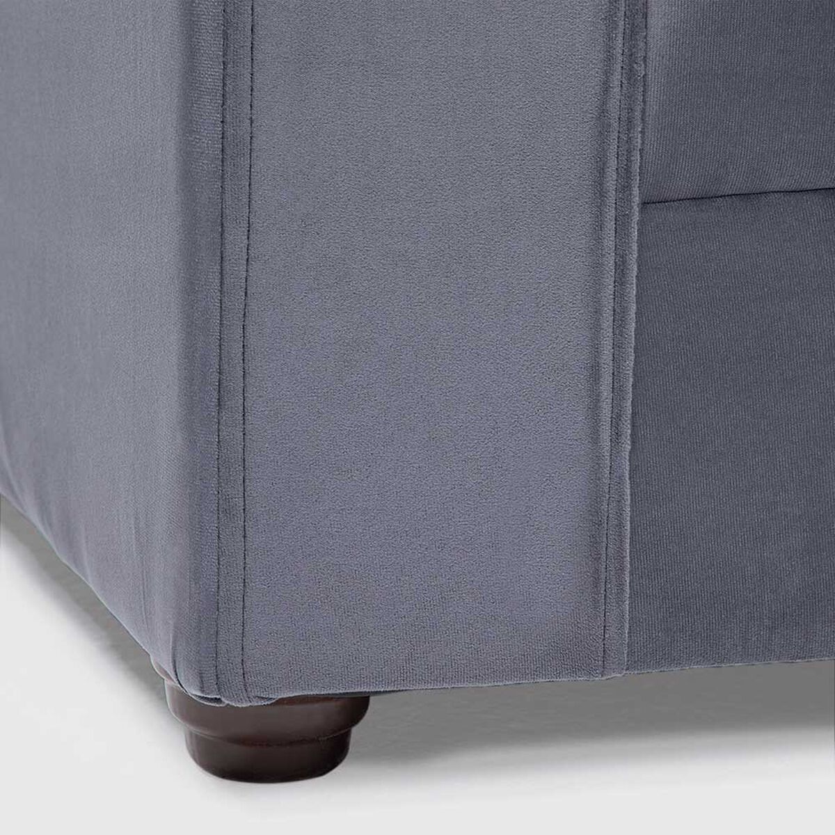 Juego de Living Almore Paris 3 Cuerpos + Dos Pouf 1 Cuerpo Negro