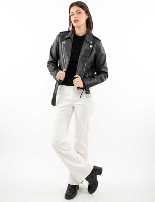 Imagen 2 del producto Chaqueta Biker Ecocuero Mujer Fiorucci Negro