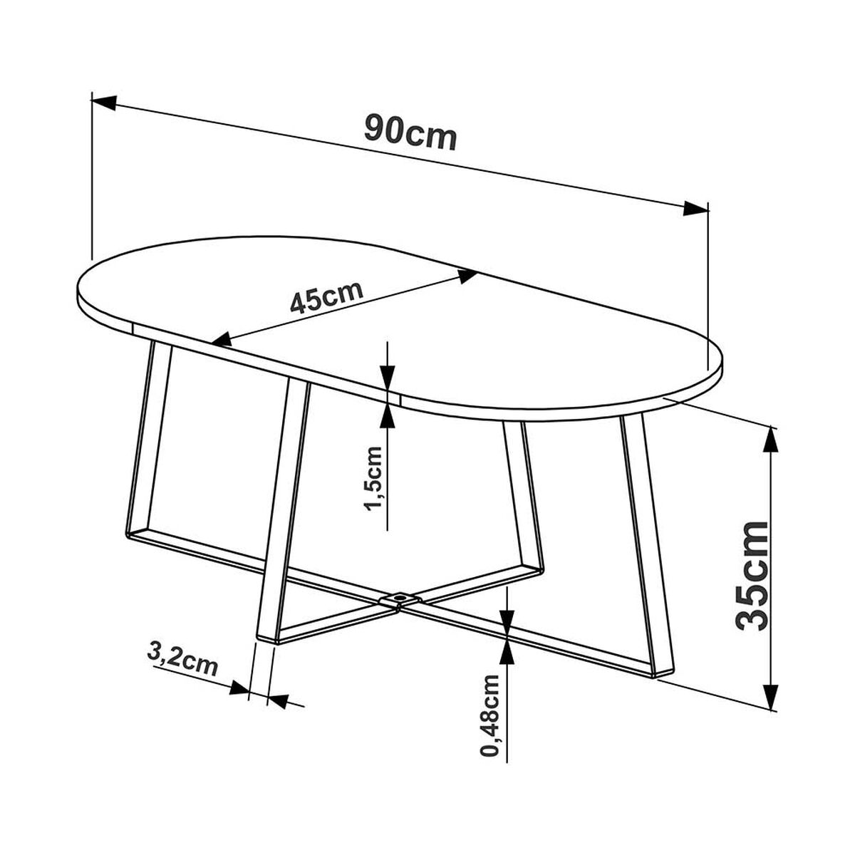Mesa de Centro Decocasa Luna