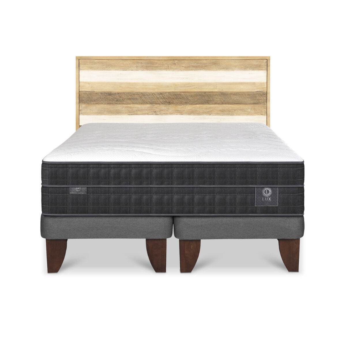 Cama Europea CIC Súper King Lux + 1 Respaldo Loira
