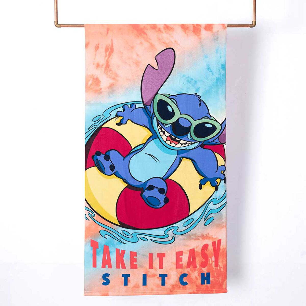 Toalla de Playa Infantil Disney Flotado Stitch 70 x 140 cm