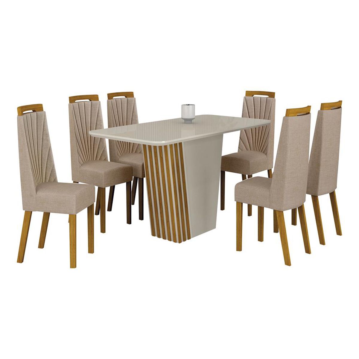 Juego de Comedor Altavision Liz 6 Sillas Blanco