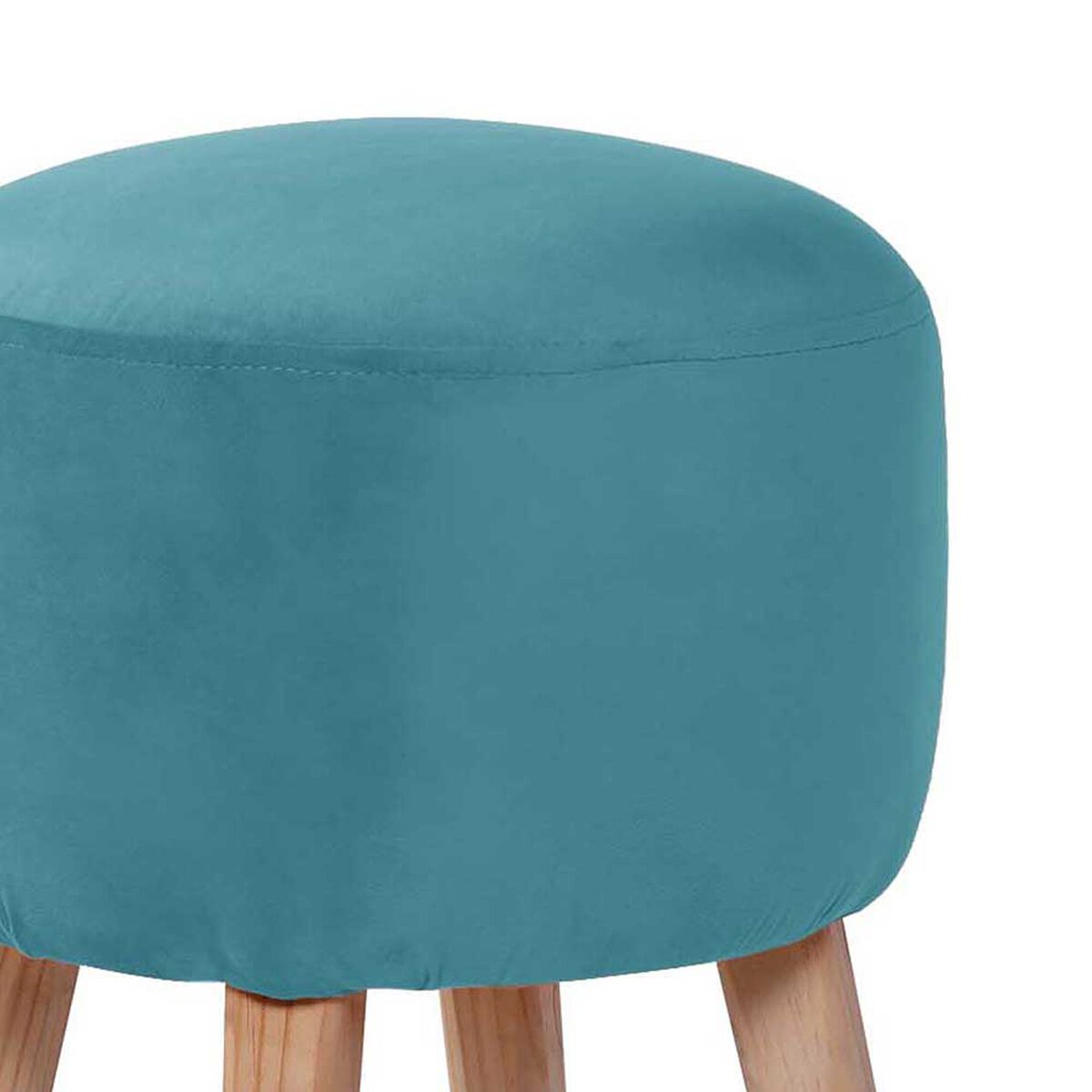Pouf Latam Home Nantes Tela Velvet Turquesa