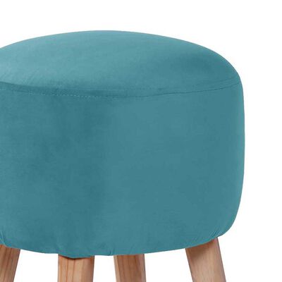 Imagen 2 del producto Pouf Latam Home Nantes Tela Velvet Turquesa