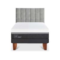 Cama Europea CIC 1,5 Plazas Ortopedic Advance + Respaldo Sile