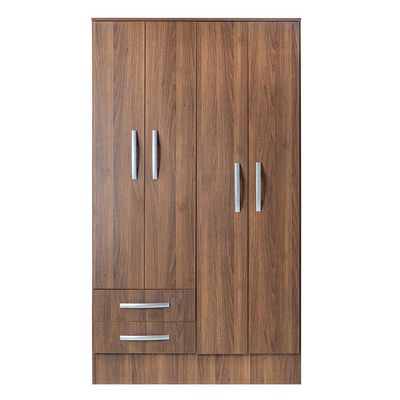 Clóset Mobikit 4 Puertas 2 Cajones Nogal