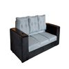 Juego de Living Diseño A&M Home Jocelyn Sofá 3 Cuerpos + 2 Sillones 1 Cuerpo Negro Gris
