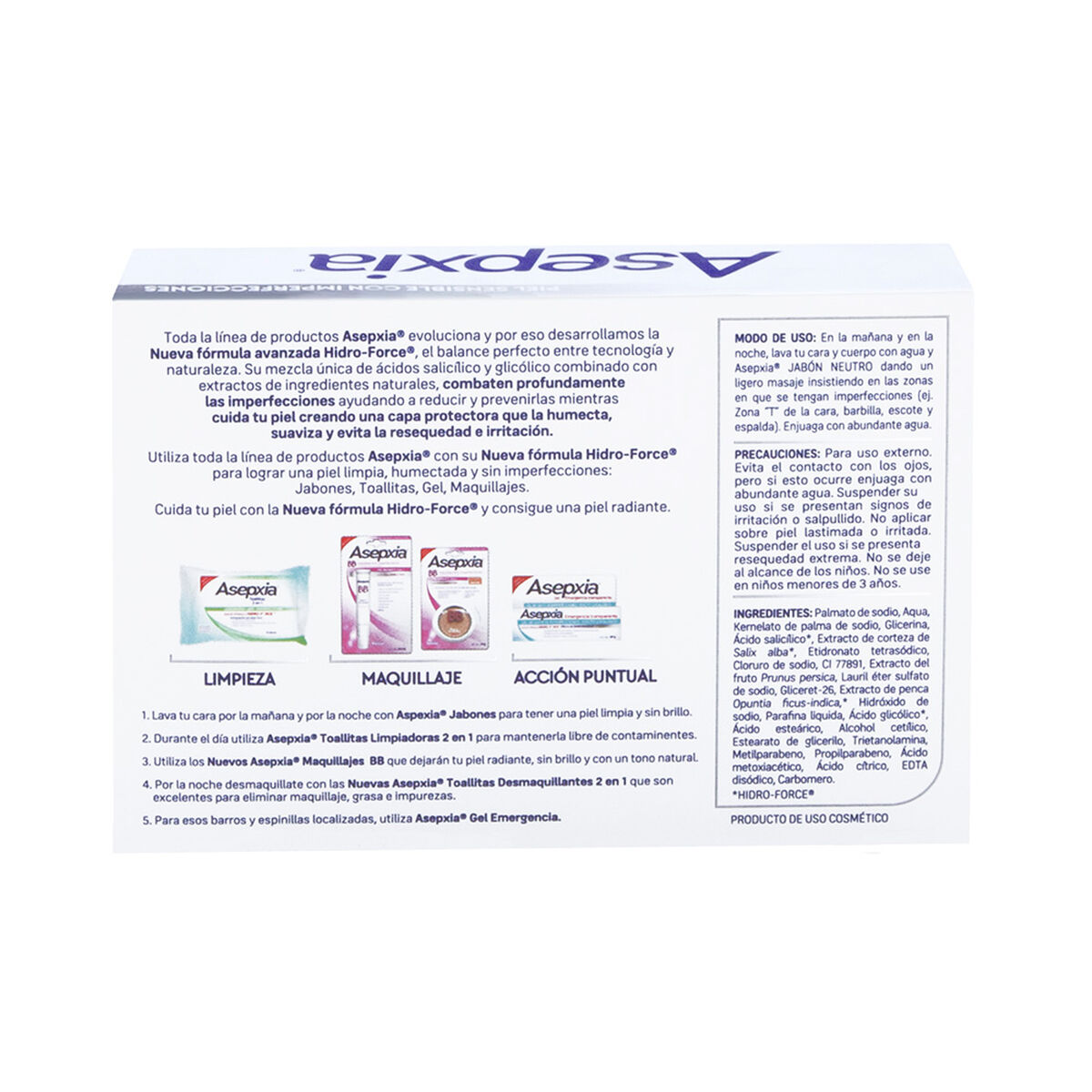 Asepxia Jabón Carbón Detox + Neutro + Bicarbonato 100 g  c/u