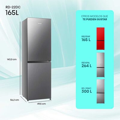 Imagen 2 del producto Refrigerador Frío Directo Hisense RD-22DC 165 lts.