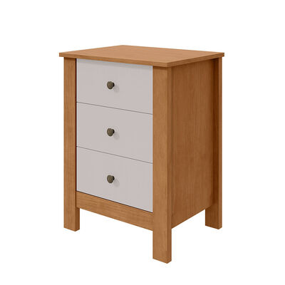 Velador Di Poretti Design Maggiore 3 Cajones Caf&eacute; Claro