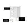 Velador Di Poretti Design Maggiore 3 Cajones Blanco