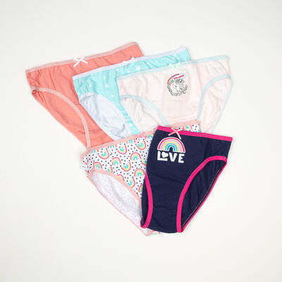 Imagen 1 del producto Pack 5 Calzón Niña Chess Azul, Rosado