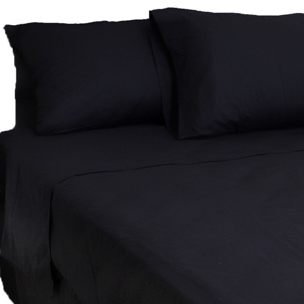 Juego de Sábanas Arthome 144 Hilos King Negro