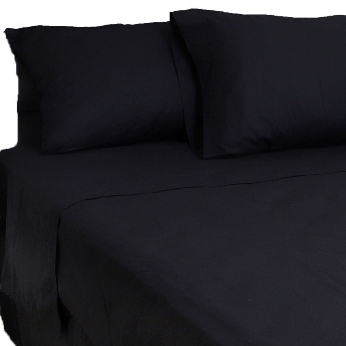 Juego de Sábanas Arthome 144 Hilos 1,5 Plazas Negro 