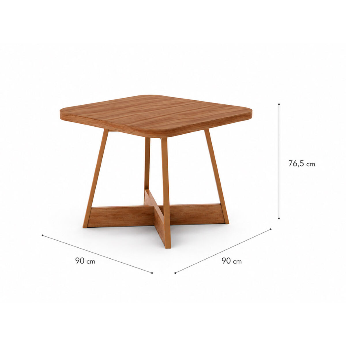 Juego de Comedor Roca Rio 4 Sillas Canela