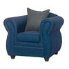 Juego de Living Black Factory Emili 6 Cuerpos Azul