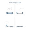 Bañera Plegable con Termómetro, Cojin y más Accesorios Azul