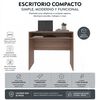 Combo Oficina Escritorio Avellana + Silla New York Negra y Blanca Arthome