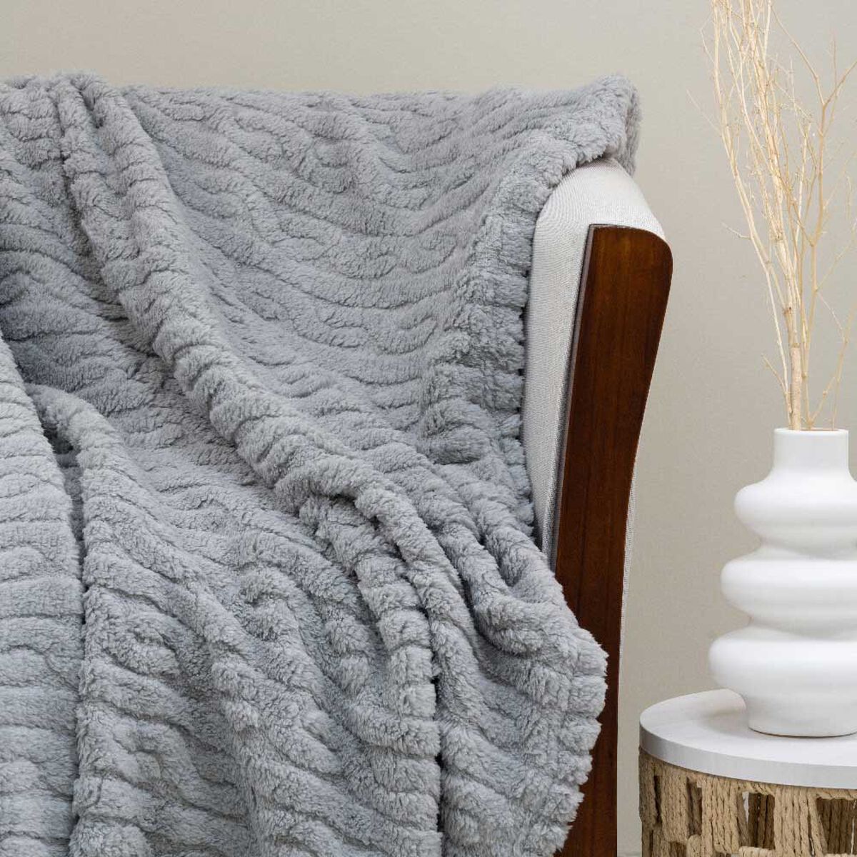 Manta Doral Chiporro Jacquard 127x152 cm Gris