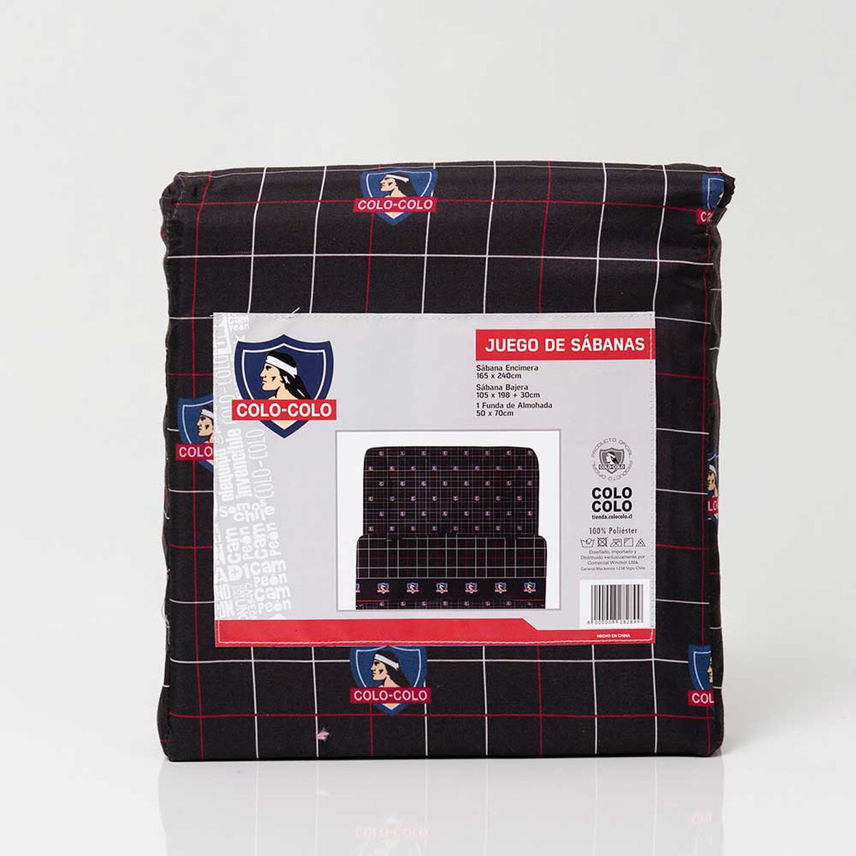 Juego de S&aacute;banas Infantil Colo-Colo 1.5 Plazas Escoses