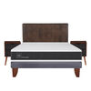 Cama Europea CIC 2 Plazas Ortopedic + Respaldo + 2 Veladores Baker