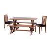 Juego de Comedor Latam Home Sevilla Tenerife 2 Sillas + 2 Bancas Velvet Negro