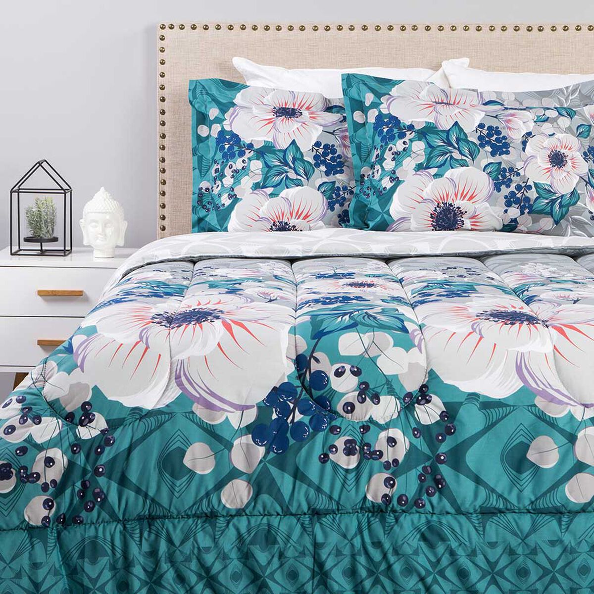 Plum&oacute;n Estampado Elements & Co King Blossom