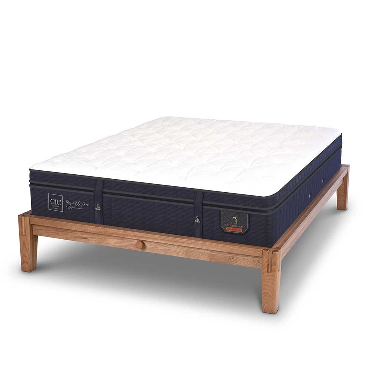 Cama Europea CIC King OAK Súper Premium