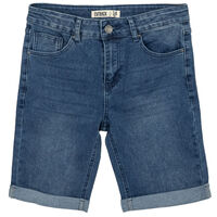 Short de Algodón Niño Cutback Azul, Azul Claro, Negro