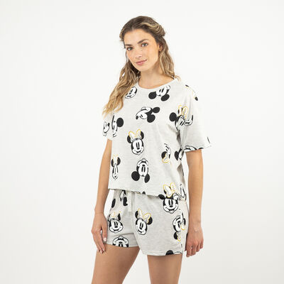 Pijama Conjunto Mujer Mickey Gris