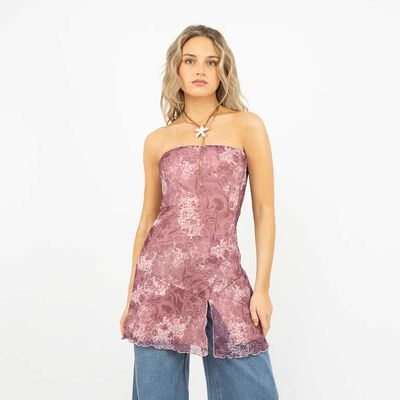 Vestido Mini Strapless Mujer Icono