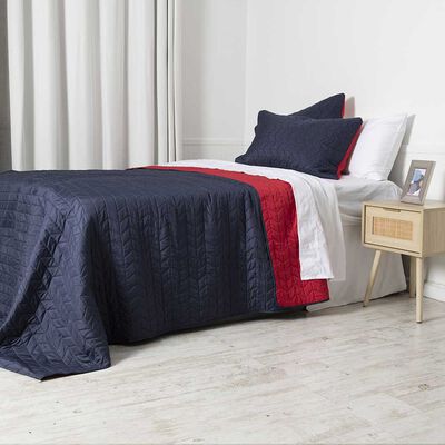 Imagen 2 del producto Cubrecama Mashini 2 Plazas Liso Marengo Rojo