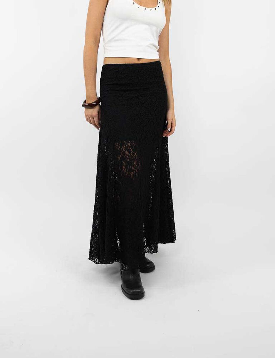 Falda Maxi Encaje Mujer Icono