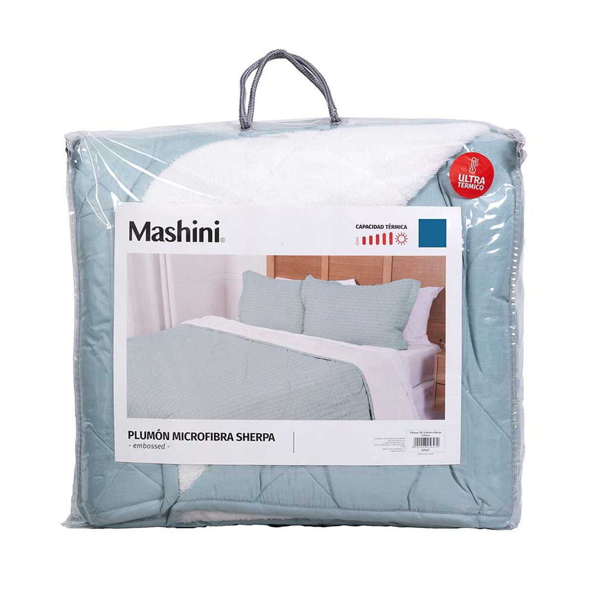Plumón Mashini 2 Plazas Liso Celeste