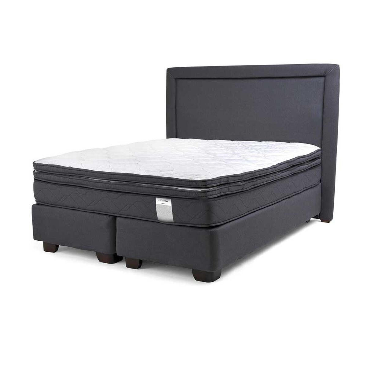 Cama Americana Drimkip Base Dividida 2 Plazas Plus Pillow Top + Topper + Respaldo