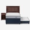 Cama Nido Rosen 1,5 Plazas Indie + Respaldo + Velador Rachel