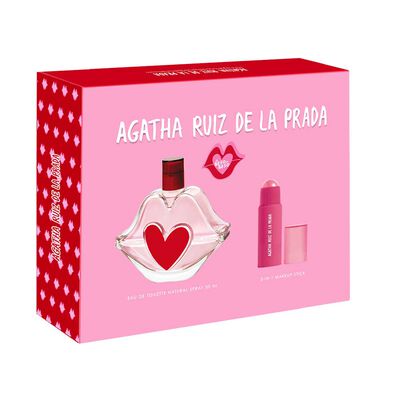 Imagen 2 del producto Set Perfume Agatha Ruiz de la Prada Mujer De beso en beso Eau de Toilette 100 ml + Lip & Cheek Stick