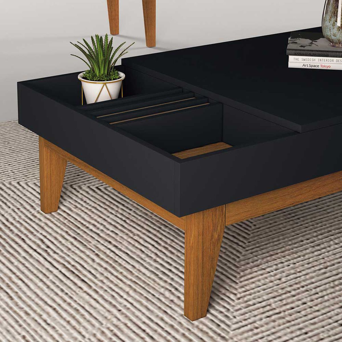 Mesa de Centro Jdo & Design Vitta Negro 